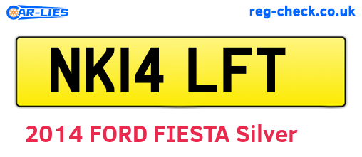 NK14LFT are the vehicle registration plates.