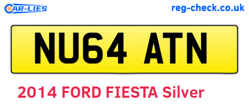 NU64ATN are the vehicle registration plates.