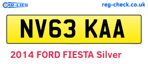 NV63KAA are the vehicle registration plates.