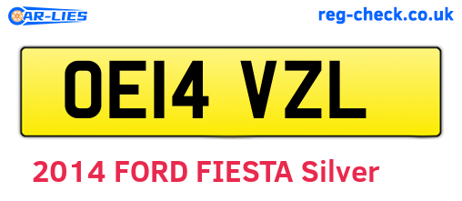 OE14VZL are the vehicle registration plates.