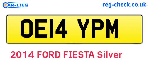 OE14YPM are the vehicle registration plates.