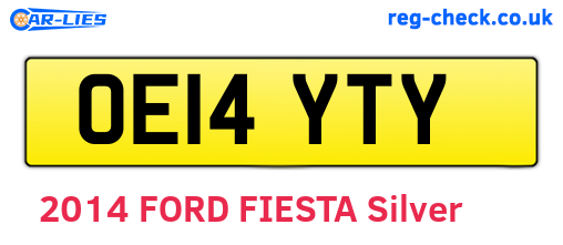 OE14YTY are the vehicle registration plates.