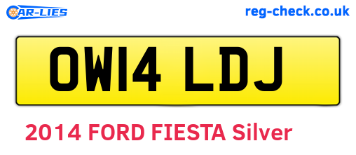 OW14LDJ are the vehicle registration plates.