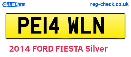 PE14WLN are the vehicle registration plates.