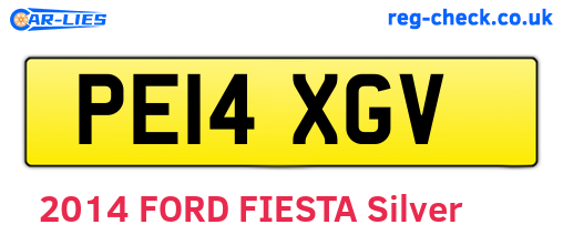 PE14XGV are the vehicle registration plates.