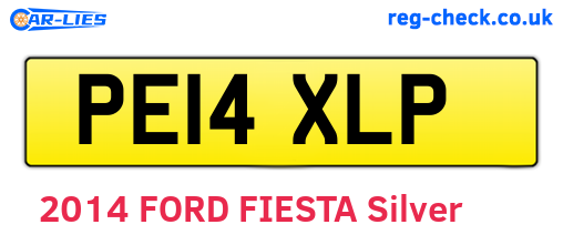 PE14XLP are the vehicle registration plates.