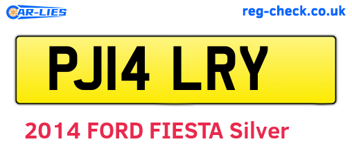 PJ14LRY are the vehicle registration plates.