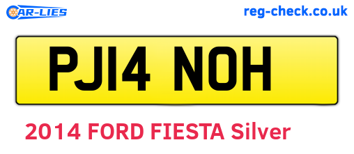 PJ14NOH are the vehicle registration plates.