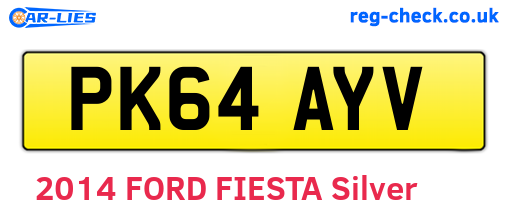 PK64AYV are the vehicle registration plates.