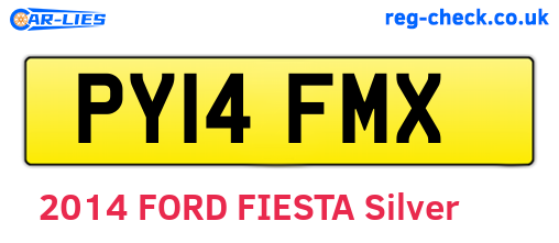 PY14FMX are the vehicle registration plates.