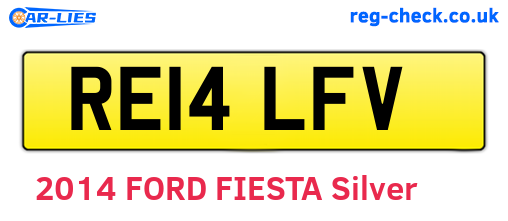 RE14LFV are the vehicle registration plates.