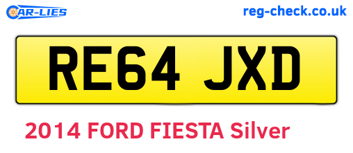 RE64JXD are the vehicle registration plates.