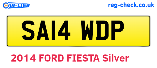 SA14WDP are the vehicle registration plates.