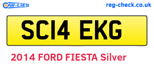 SC14EKG are the vehicle registration plates.