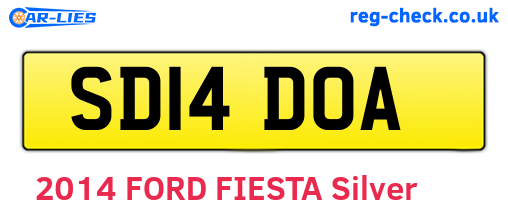 SD14DOA are the vehicle registration plates.