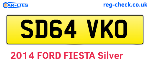 SD64VKO are the vehicle registration plates.
