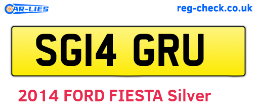 SG14GRU are the vehicle registration plates.