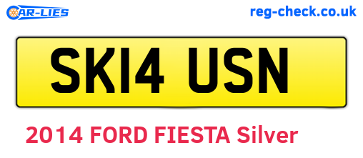 SK14USN are the vehicle registration plates.
