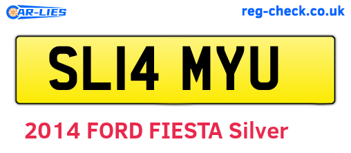 SL14MYU are the vehicle registration plates.