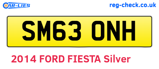 SM63ONH are the vehicle registration plates.