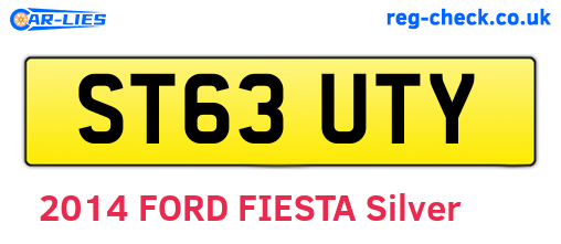 ST63UTY are the vehicle registration plates.