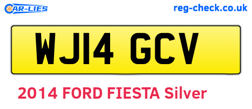 WJ14GCV are the vehicle registration plates.