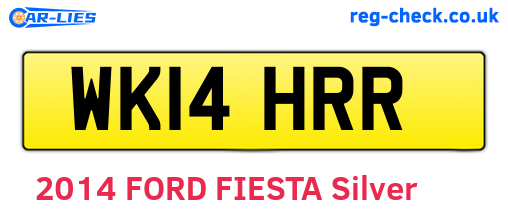 WK14HRR are the vehicle registration plates.