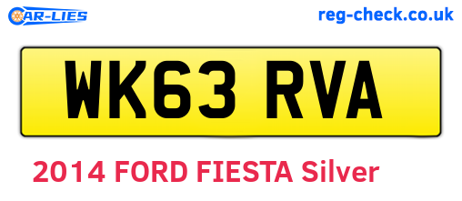 WK63RVA are the vehicle registration plates.