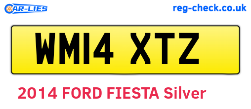 WM14XTZ are the vehicle registration plates.