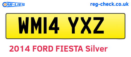 WM14YXZ are the vehicle registration plates.