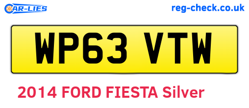 WP63VTW are the vehicle registration plates.