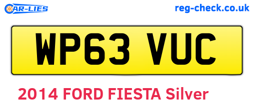 WP63VUC are the vehicle registration plates.