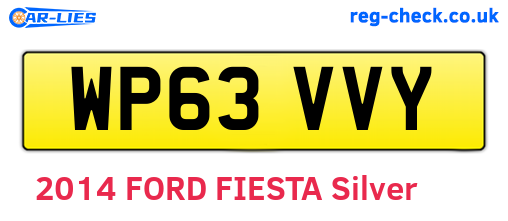 WP63VVY are the vehicle registration plates.