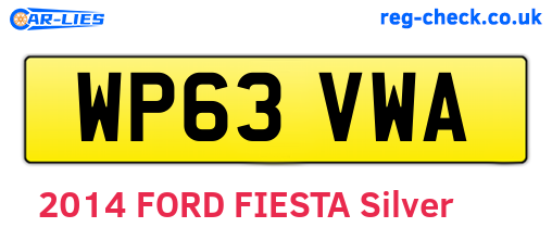 WP63VWA are the vehicle registration plates.