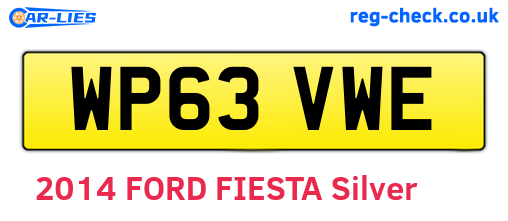 WP63VWE are the vehicle registration plates.