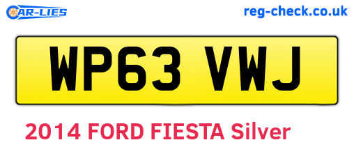 WP63VWJ are the vehicle registration plates.