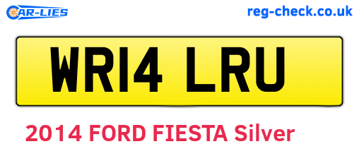 WR14LRU are the vehicle registration plates.
