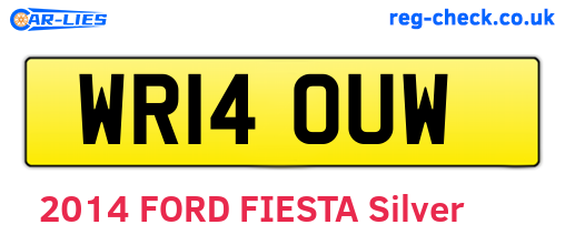 WR14OUW are the vehicle registration plates.