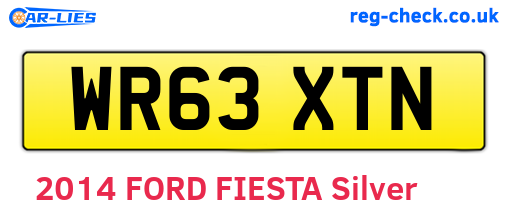 WR63XTN are the vehicle registration plates.