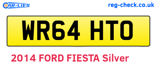 WR64HTO are the vehicle registration plates.