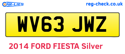 WV63JWZ are the vehicle registration plates.