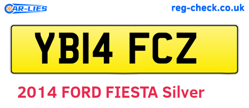 YB14FCZ are the vehicle registration plates.