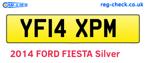 YF14XPM are the vehicle registration plates.