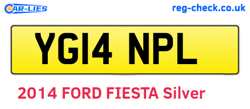 YG14NPL are the vehicle registration plates.
