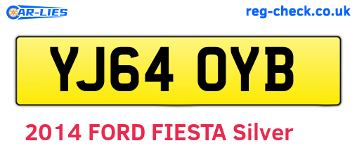 YJ64OYB are the vehicle registration plates.