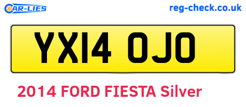 YX14OJO are the vehicle registration plates.