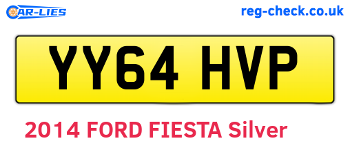 YY64HVP are the vehicle registration plates.