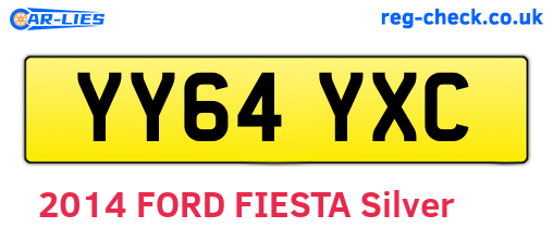 YY64YXC are the vehicle registration plates.