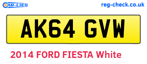 AK64GVW are the vehicle registration plates.