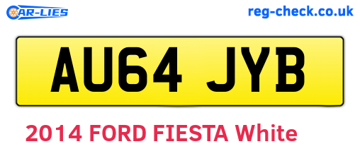 AU64JYB are the vehicle registration plates.